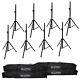 Professional Heavy Duty Tripod Speaker Stand Sets (8 Total Stands) With Bags