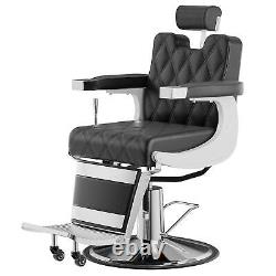 Professional Heavy Duty Vintage Barber Chair All Purpose Hydraulic Recline Salon