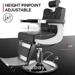 Professional Heavy Duty Vintage Barber Chair All Purpose Hydraulic Recline Salon