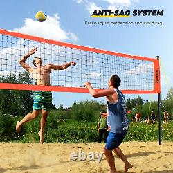 Professional Heavy Duty Volleyball Net Outdoor with Adjustable Height Poles/Bags
