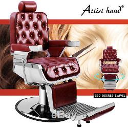 Professional Heavyduty Hydraulic Vintage Barber Chair Salon Beauty Spa Equipment