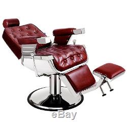 Professional Heavyduty Hydraulic Vintage Barber Chair Salon Beauty Spa Equipment