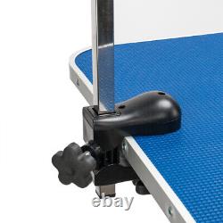 Professional Hydraulic Grooming Table Heavy Duty Adjustable Blue Finish