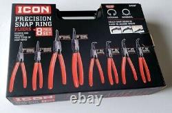 Professional Precision Snap Ring Pliers Set Heavy Duty Forged Steel 8-Piece