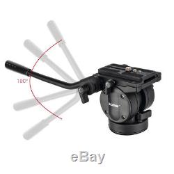 Professional Video Camera Tripod Fluid Head Kit Heavy Duty for DV Camcorder