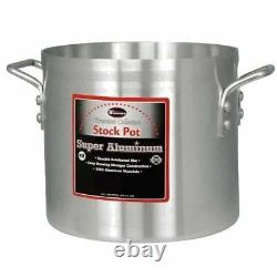 Professional grade Aluminum Stock Pots Heavy duty commercial, thick with Cover Lid