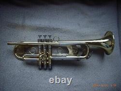 Professional heavy duty soprano Bb Trumpet gold lacquer withcase by Easter music