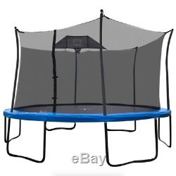 Propel 14ft. Heavy-Duty Pro Round Trampoline Enclosure With Basketball Hoop, New