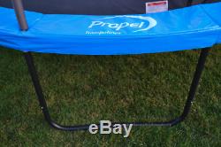 Propel 14ft. Heavy-Duty Pro Round Trampoline Enclosure With Basketball Hoop, New