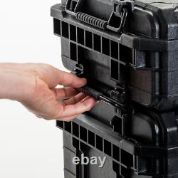 RIDGID 22 In. Pro Tool Box Portable Storage Heavy Duty Organizer Durable Black