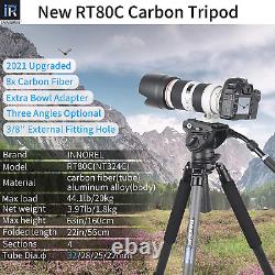 RT80C Carbon Fiber Tripod Professional Birdwatching Heavy Duty Camera 20Kg Max L