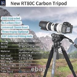 Rt80C Carbon Fiber Tripod Professional Birdwatching Heavy Duty Camera 20Kg Max