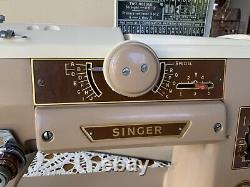 SINGER 401A Sewing Machine Just Professionally Serviced Slant-O-Matic Heavy Duty