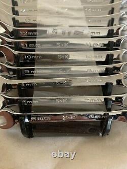 SK PROFESSIONAL TOOLS 86223 16 Piece Combination Metric Wrench Set Chrome 6-22mm
