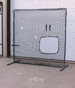 Softball Safety Screen 7' x 7' Professional Galv Frame with Heavy Duty 60ply Net