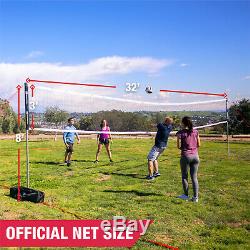 Sports Professional Official Size Volleyball Set Outdoors Heavy-Duty Steel Poles