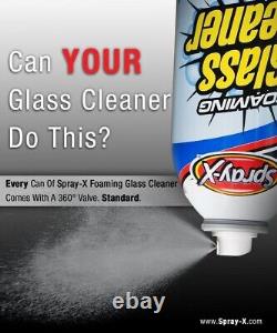 Spray-X Foaming Crystal clear Heavy duty glass Professional Windshield 12 oz