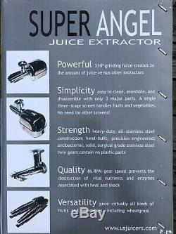 Super Angel Pro Stainless Steel Heavy Duty Juicer Extractor