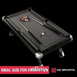 TITAN Pro Pool Table 7.5 Ft Heavy Duty Game Room Billiards Accessories Included