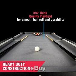 TITAN Pro Pool Table 7.5 Ft Heavy Duty Game Room Billiards Accessories Included