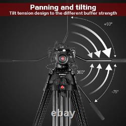 Tilt Tension Design? 70.8 Professional Heavy Duty Video Camera Tripod with Fl