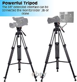 Tripod, COMAN KX3636 74 inch Video Tripod System, Professional Heavy Duty Alumin