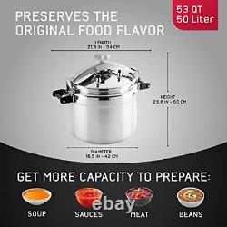 Universal Professional Pressure Cooker 53 Qt / 50 L, Sturdy, Heavy-Duty Aluminum