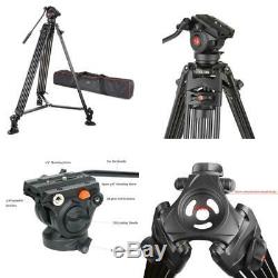 Viltrox Vx-18M Professional Heavy Duty Video Camcorder Tripod With Fluid Drag He