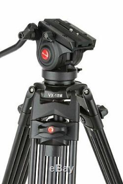 Viltrox Vx-18M Professional Heavy Duty Video Camcorder Tripod With Fluid Drag He