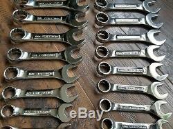 Vintage USA Craftsman Professional Short stubby SAE METRIC 22pc. VV wrench set