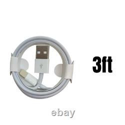 Wholesale 3Ft 6Ft USB Fast Charger Cable Lot For iPhone 13 12 11 8 7 6 Data Cord