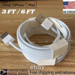 Wholesale Bulk Lot 3/6Ft USB Cable For Apple iPhone 13/12/11/XR/8/7 Charger Cord