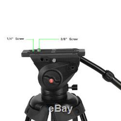 XTK-8018 Professional Heavy Duty DV Video Camera Tripod Fluid Pan Head 71 Inch