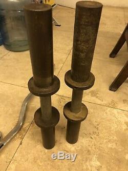 York Olympic Dumbbell Handles 1 Pair HEAVY DUTY SOLID STEEL PRO 20 SHIPS ASAP