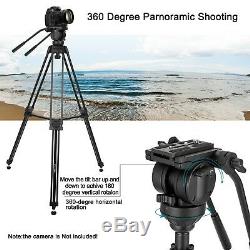 ZOMEI Pro Heavy Duty Tripod stand with Fluid Head For Video SLR Camera Camcorder