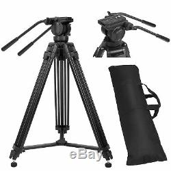 ZOMEI Pro Tripod VT666 with Damping Fluid PenHead HeavyDuty for Camcorder Camera